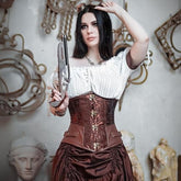 Brocade Steampunk underbust corset