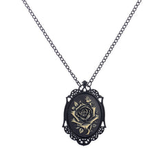 Victorian steampunk camero necklace