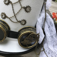 Steampunk white hat