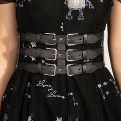 Steampunk 3 straps belt