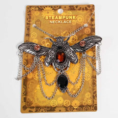 Steampunk beetle necklace