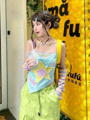 Y2K Star Girl Asymmetrical Tank Top