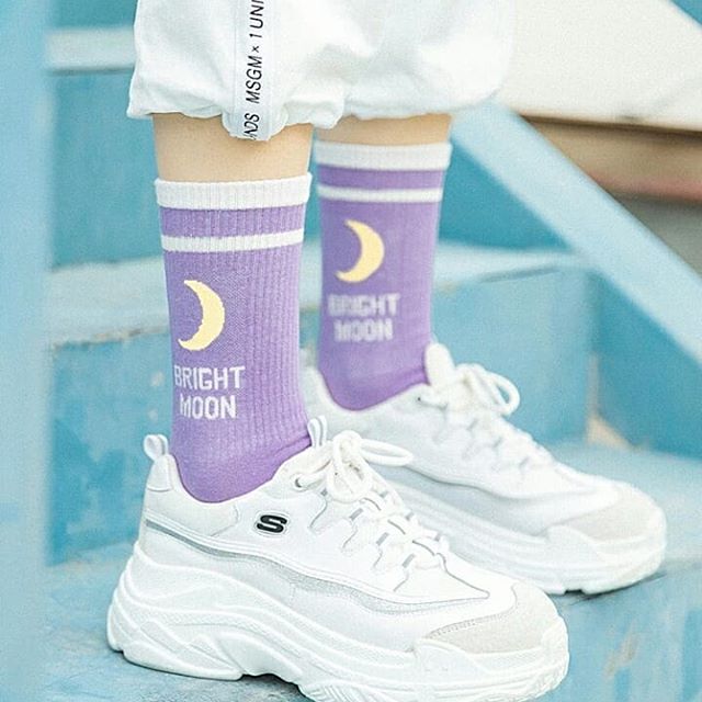 Kawaii Moon Socks