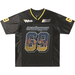 "69 Flame" Graphic Y2K Classic Football Jersey
