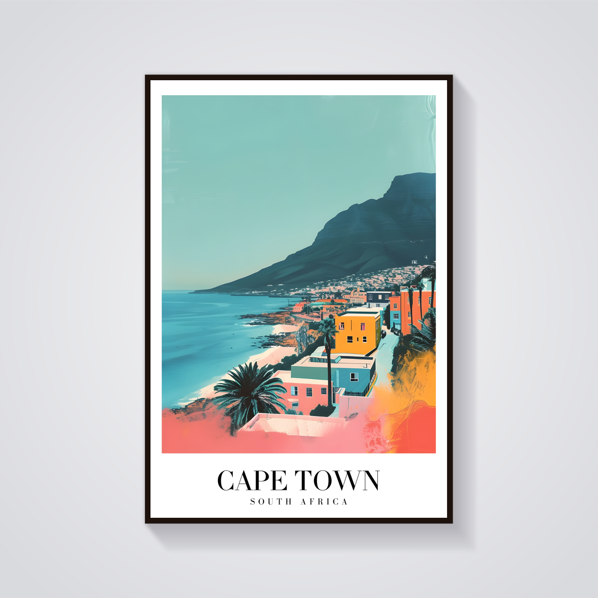 Cape Town Vintage Travel Poster