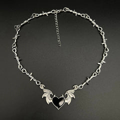 'Virtue' Heart Barbed Wire Choker Necklace