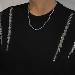 Connected Bones Metal Necklace