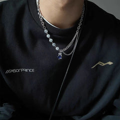 Cracked Imitation Pearl Necklace