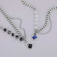 Cracked Imitation Pearl Necklace