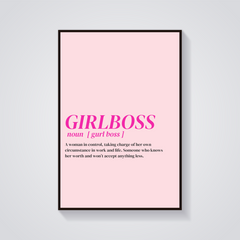 Girlboss Definition Poster