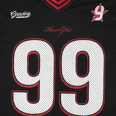 Gold Accent "Growing the World" Y2K Football Jersey