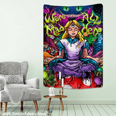 Anime Hippie Girl Wall Tapestry