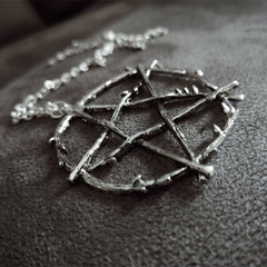 Gothic Pentacle Charm Necklace