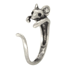 Silver Mouse Open Ring