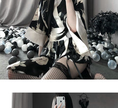 Black or Red Kimono Cosplay Outfit