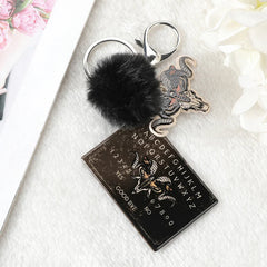 Pom Pom Ouija Planchette Keychain Handbag Charm (Various Designs)