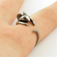 Silver Mouse Open Ring