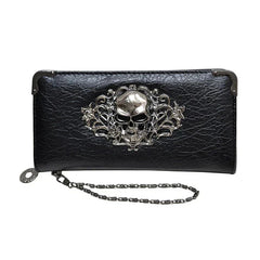 Alternative Metal Skull Pattern PU Leather Purse