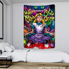 Anime Hippie Girl Wall Tapestry