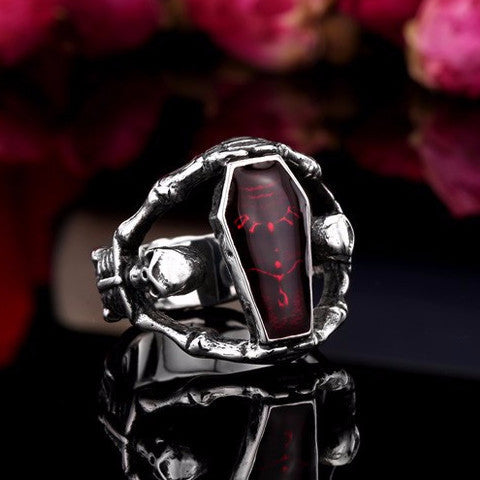 Undertaker Red Skull Ring