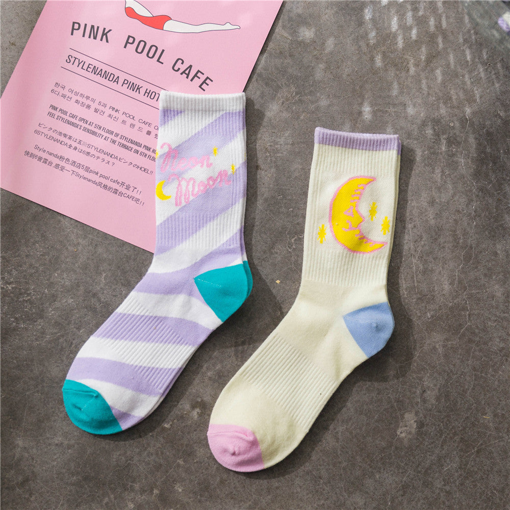 Kawaii Moon Socks