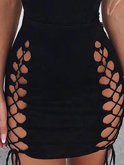 'So Serious' Black Alt Sleeveless Dress