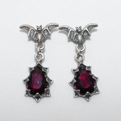 'Dark Night' Zircon Bat Earrings