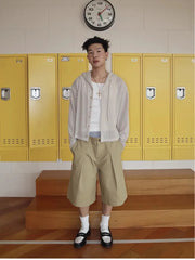 Layered Y2K Long Patchwork Shorts