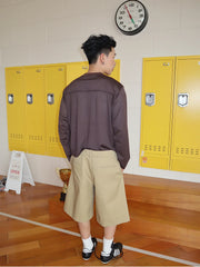 Layered Y2K Long Patchwork Shorts