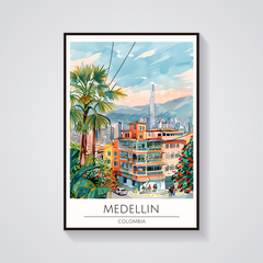 Medellin Cityscape Poster