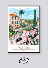 Palermo Street Scene Poster