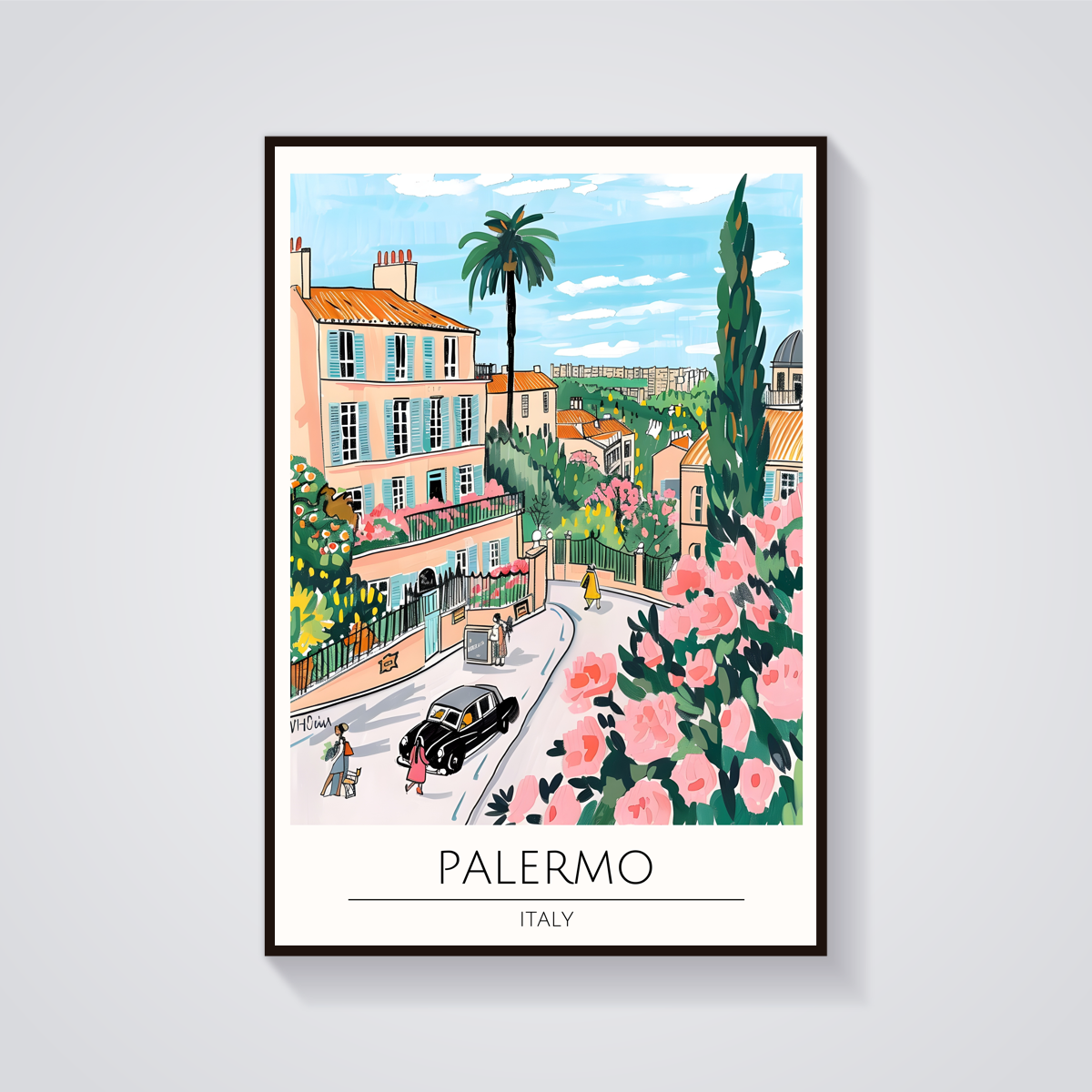 Palermo Street Scene Poster
