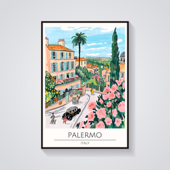 Palermo Street Scene Poster