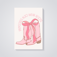 Pink Boots Coquette Poster
