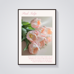 Pink Tulips Bouquet Poster