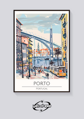 Porto Portugal Tram Poster