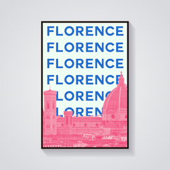 Preppy Florence Duomo Retro Poster
