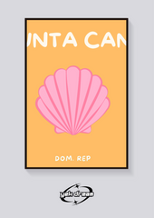 Preppy Punta Cana Seashell Poster