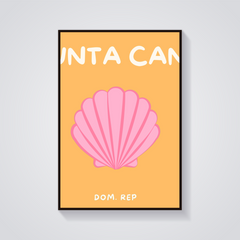 Preppy Punta Cana Seashell Poster