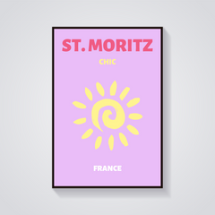 Preppy St. Moritz Chic Sun Poster