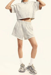 Rerto Womens Y2K Cotton Gym Shorts