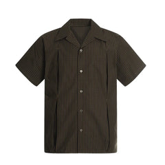 Retro Short Sleeve Plaid Work Shirt