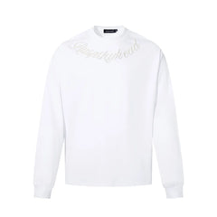 Rhinestone Print Graphic Long Sleeve Top