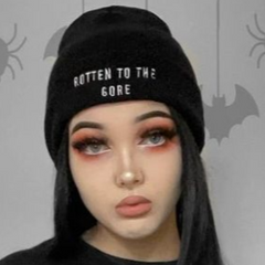 'Rotten to the Gore' Black and White Cuffed Beanie