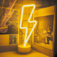 Lightning Neon Signs With Base