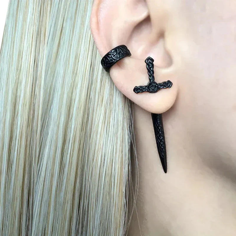 Goth Sword Themed Earrings