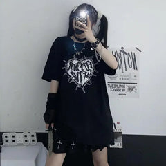 Goth Black Grunge Y2k T-Shirt