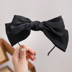 Goth Egirl Large Black Bow Headband