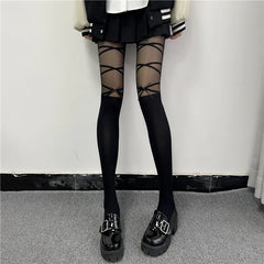 Kawaii Bowknot Strap Lolita Socks