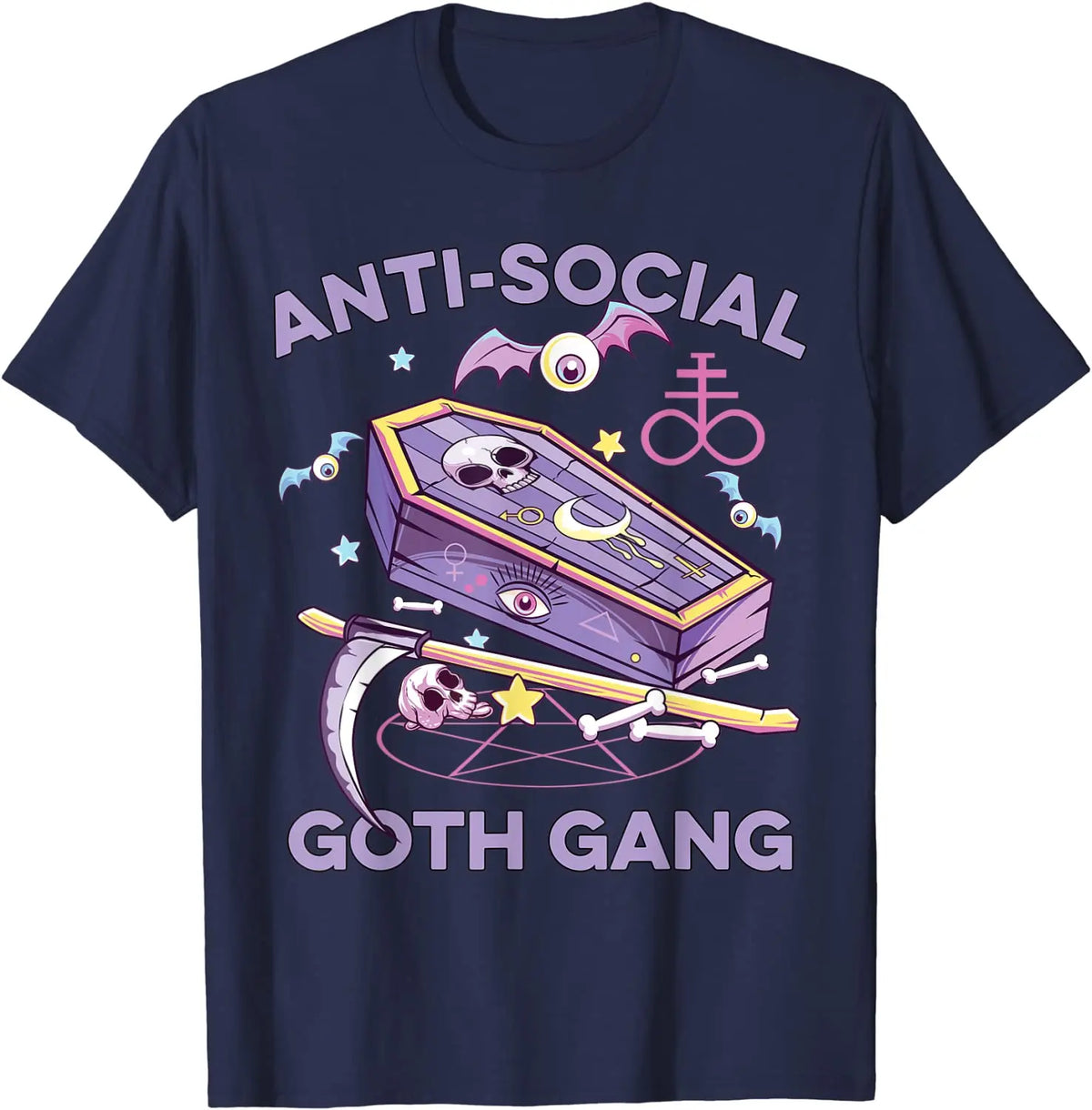 Anti-Social Pastel Goth Gang Alternative Aesthetic Nu Goth T-Shirt